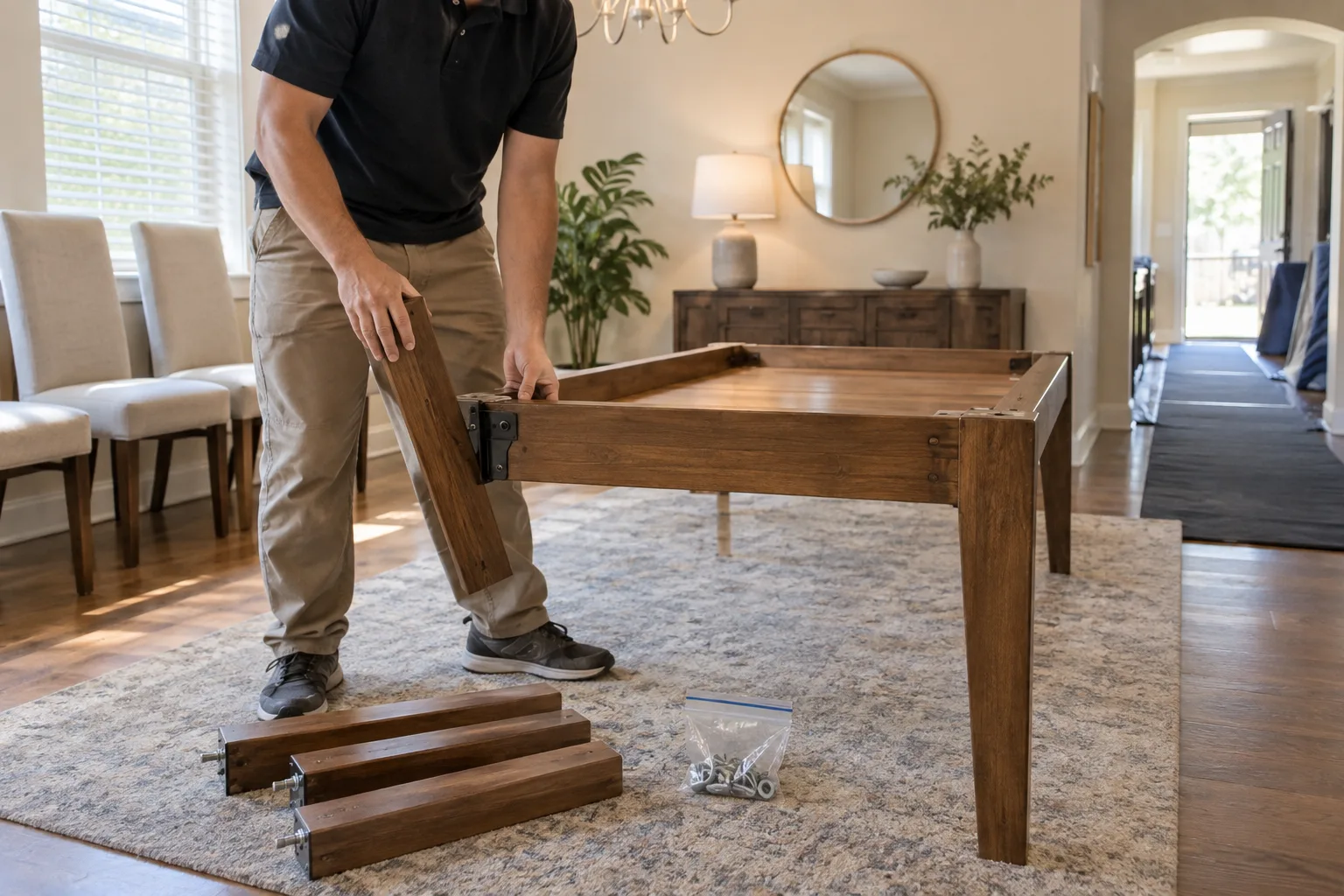 Preparation detail for furniture removal