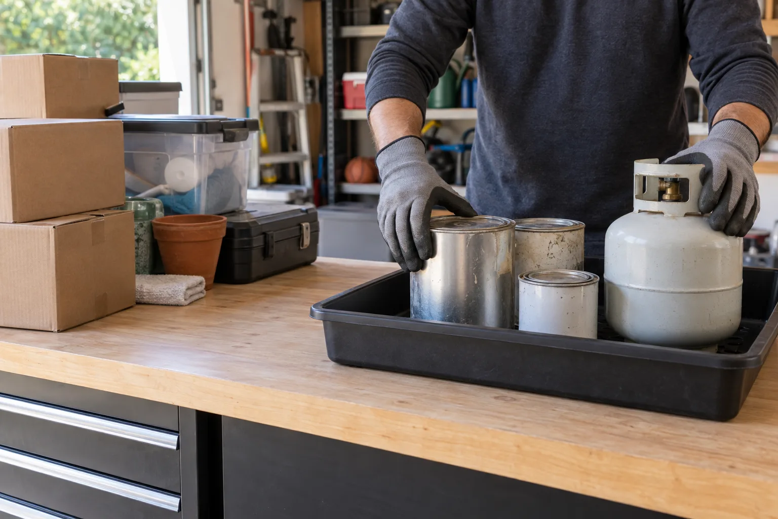 Preparation detail for garage cleanouts